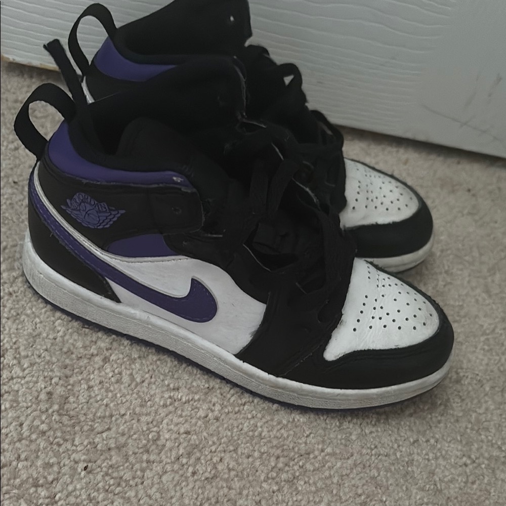 Nike Black and White High-Top Sneakers with Suede Finish